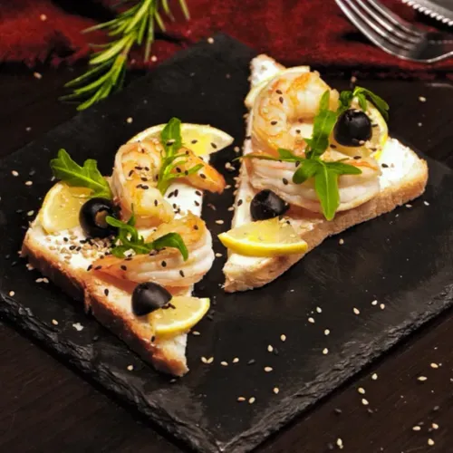 Toast cu creveți